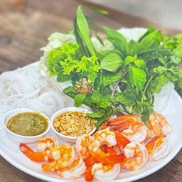 เมี่ยงกุ้งลวก