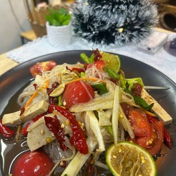 ตำเส้นเล็กแคปหมู