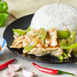 ข้าวผัดพริกอ่อน[เลือกเนื้อสัตว์ได้ค้ะ]