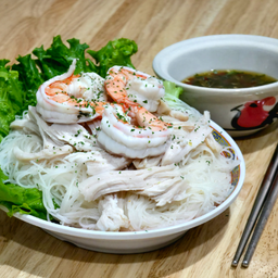 หมี่จ้ำม่ำ (หมี่+กุ้ง+ไก่+ซีฟู๊ด) 1 ชุด