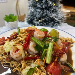 ตำมาม่ากุ้งสุก