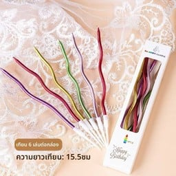 เทียนเกลียวเกาหลีี สีเมทัลลิค