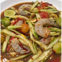 ตำแตงกุ้งสด