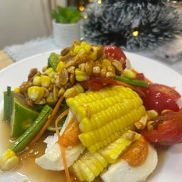 ตำข้าวโพดไข่เค็ม