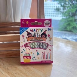 เทียนวันเกิดแท่งสั้น 1 กล่อง