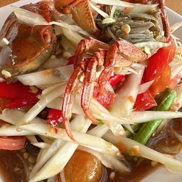 ตำปูปลาร้าปูนานึ่ง