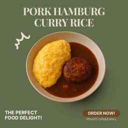 แกงกระหรี่แฮมเบิร์กหมู Pork Hamburg Curry Rice