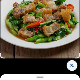 ผัดคะน้าหมูกรอบ