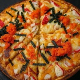 พิซซ่าปูอัดสาหร่ายไข่กุ้ง