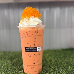 ชาไทย วิปครีม ฝอยทอง