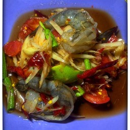 ส้มตำกุ้งสด