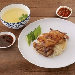 ข้าวมันไก่ย่างน้ำผึ้ง