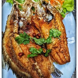 ปลากระพงทอดน้ำปลา (ตัว)