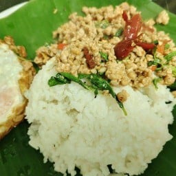 ลุงหนุ่มกะเพา (คั่วแห้งโบราณ) ปากเกร็ด