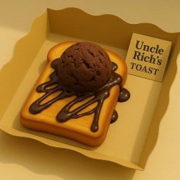 ขนมปังไอติมช็อกโกแลตราดช็อกโกแลต