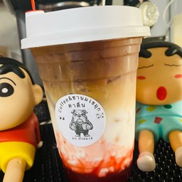 กาแฟนมสดสตอเบอรี่