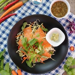 แซลมอลแช่น้ำปลา (วาซาบิ)