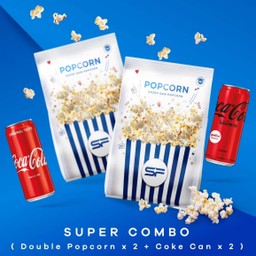 [อร่อยซ่ากับโค้ก] ซุปเปอร์คอมโบ (Double Popcornx 2 + Coke Can x 2)