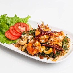 ยำชะครามกุ้งสด