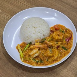 ข้าวกุ้งผัดผงกระหรี่