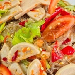 Ki02.46 ยำ หมูยอ 150 กรัม วุ้นเส้น 100 กรัม