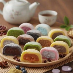 ไดฟูกุ ปั้นสด แป้งเหนียวนุ่ม ไม่ใส่สารกันบูด ตลาดนัดมนียา ท่าอิฐ นนทบุรี