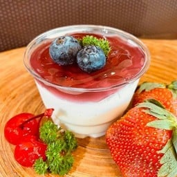 พุดดิ้งนมสดบลูเบอรี่