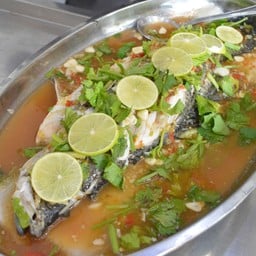 ปลากะพงนึ่งมะนาว(ตัว)