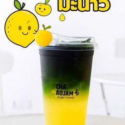 ชาเขียว ผสมน้ำผึ้งมะนาว หอมหวานสดชื่น