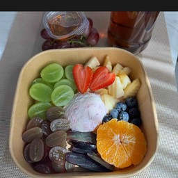 กร๊ากโยเกิร์ตชุดผลไม้ใหญ่