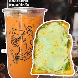 ชาไทย + ปังปิ้ง ผักโขมชีส