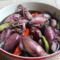 หมึกต้มยำน้ำดำ(ใส่มะนาว)