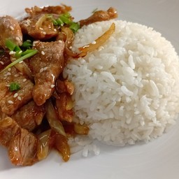 ข้าวราดหมูผัดซอสเทอริยากิ