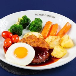 สเต็กแฮมเบิร์กหมูคูโรบูตะ