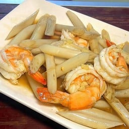 ไหลบัวผัดกุ้ง