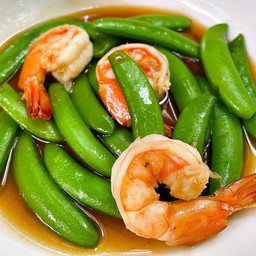 ถั่วหวานผัดกุ้ง