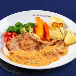 คูโรบูตะพอร์คชอปซอสครีมแจ่ว