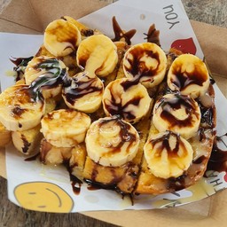 ขนมปังเนยนม+กล้วยหอม