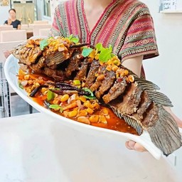 ปลาช่อนทอดลุยสวน(ตัว)