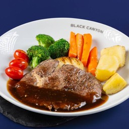 สเต็กเนื้อนิวซีแลนด์ซอสพริกไทยดำ