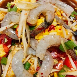 ตำข้าวโพดกุ้งสด