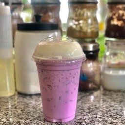 นมสดเผือกเย็น แก้ว 16 oz