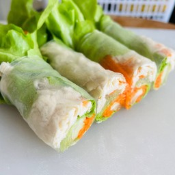 สลัดโรล&ผักสด(ผักไฮโดรโปรนิกส์ปลูกเอง) บ้าน