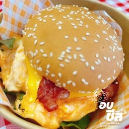เบอร์เกอร์ ไข่ข้น ชีส เบค่อน