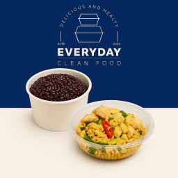 ข้าวไรซ์เบอร์รี่ ไก่ผัดผงกะหรี่