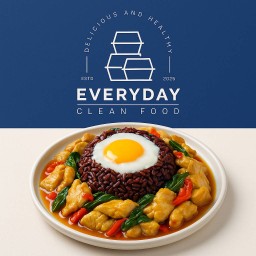 ข้าวไรซ์เบอร์รี่ ผัดอกไก่โหระพา