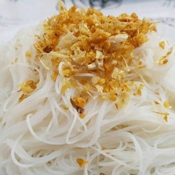 หมี่ขาว ลวก กระเทียมเจียว