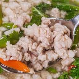 ข้าวไข่เจียว+หมูสับต้มพริกขี้หนู