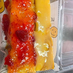 ปังปิ้งแยมสตรอเบอรี่+เนยนม