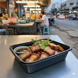 หมูสามชั้นทอด